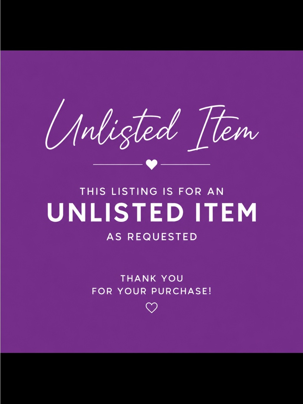 Unlisted Item Graphic - Purple - Picture 1 of 1
